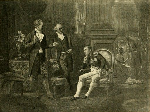 Napoleon’s meeting with Goethe at Erfurt. Photogravure from a painting by Eugène Ernest Hillemacher