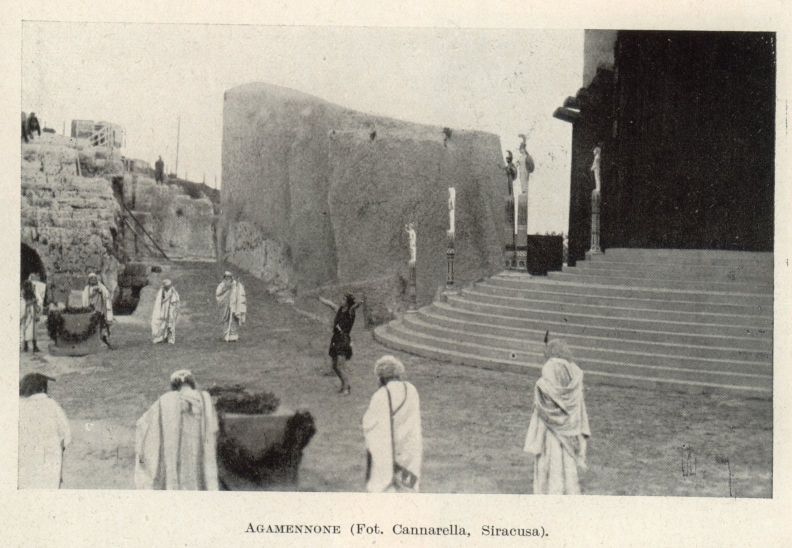 Cartolina con foto di scena Agamennone 1914