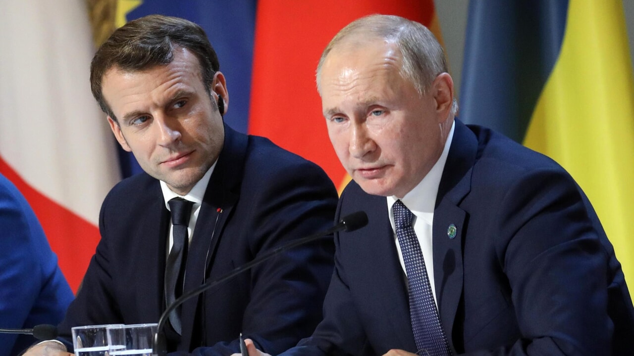 Macron e Putin, dal sito  https://europa.today.it/attualita/guerra-presidenziali-macron.html